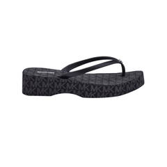 Michael Kors Lilo Wedge Flip Flop Women Black/Black