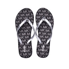 Michael Kors Lilo Wedge Flip Flop Women Black/Silver