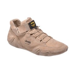 Jeep Flat Lace Comfort Suede Sneaker-P12120371k-Khaki