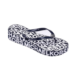 Michael Kors Lilo Wedge Flip Flop Women Navy