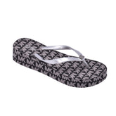 Michael Kors Lilo Wedge Flip Flop Women Black/Silver