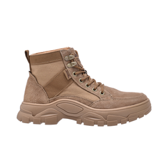 Jeep Mid Top Lace Combat Suede Boot-P0322179-Beige
