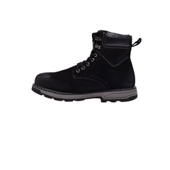 Jeep Ankle Lace Padded Soft Leather Boot-P03231620K-Black