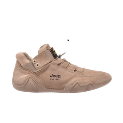 Jeep Flat Lace Comfort Suede Sneaker-P12120371k-Khaki