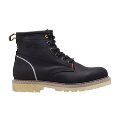 Jeep Ankle Lace Soft Leather Boot-P12232310-Black