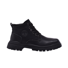 Jeep Ankle Lace Combat Leather Boot-P214M08220-Black