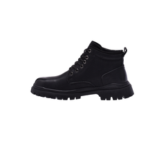 Jeep Ankle Lace Combat Leather Boot-P214M08220-Black