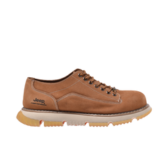 Jeep Low Cut Lace Round Toe Shoes-P331292643-Camel