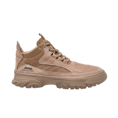 Jeep Mid Top Lace up Hiking Suede Boot-P341091102-Beige