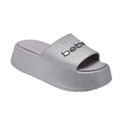 bebe Ploffy Women Slide-23215-ShinySolver Glitter