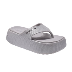 bebe Puffi Women Flip Flop-23333-Silver Glitter