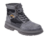 Jeep High Top Lace up Combat Camo Suede Boot-P224M08074-Gray
