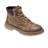 Jeep Ankle Lace up Padded Soft Leather Boot-P224M08053-khaki