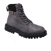 Jeep Ankle Lace Padded Soft Leather Boot-P224M08082-Gray