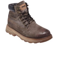 Jeep Ankle Lace up Padded Soft Leather Boot-PE224WAS546-Khaki