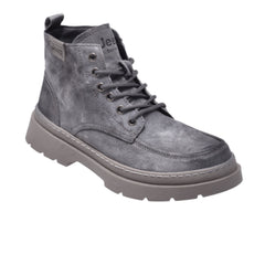 Jeep Ankle Lace Moc Toe Suede Boot-P214M08116-DarkGray