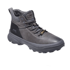 Jeep Ankle Lace Chunky Soft Leather Boot-P141291105-Gray