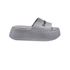 bebe Ploffy Women Slide-23215-ShinySolver Glitter