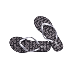Michael Kors Lilo Wedge Flip Flop Women Black/Silver