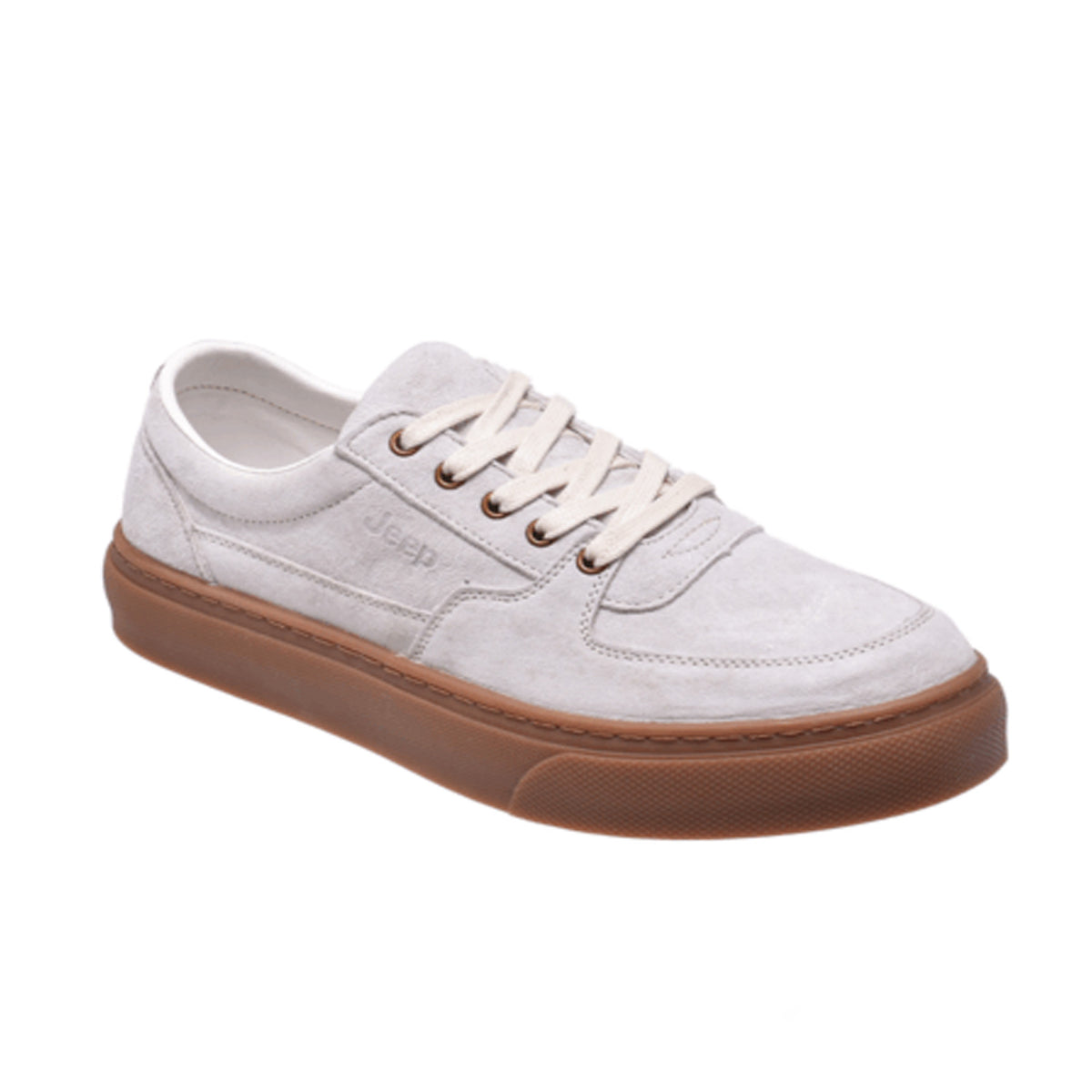 Jeep Low Cut Lace Court Suede Sneaker-P10120020k-OffWhite