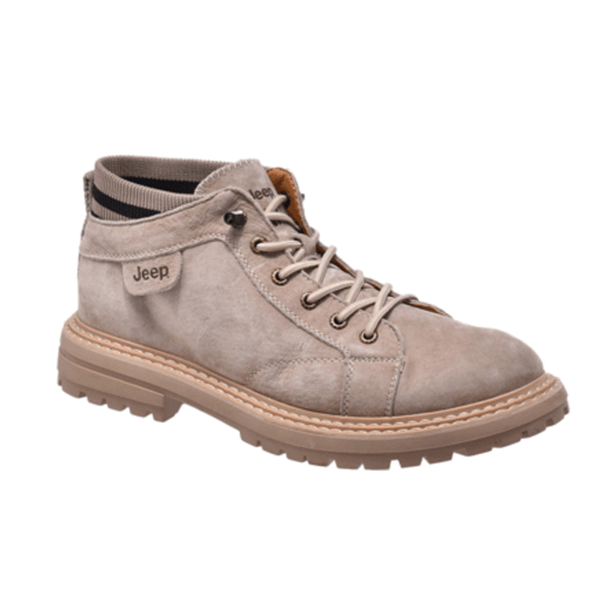 Jeep Ankle Lace Suede Boot-P03232621K-Khaki