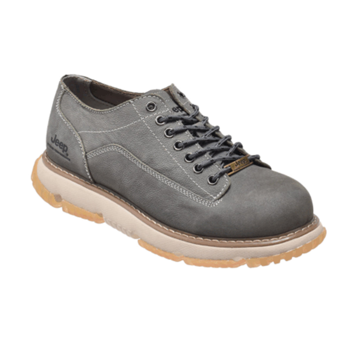 Jeep Low Cut Lace Round Toe Shoes-P331292643-Gray