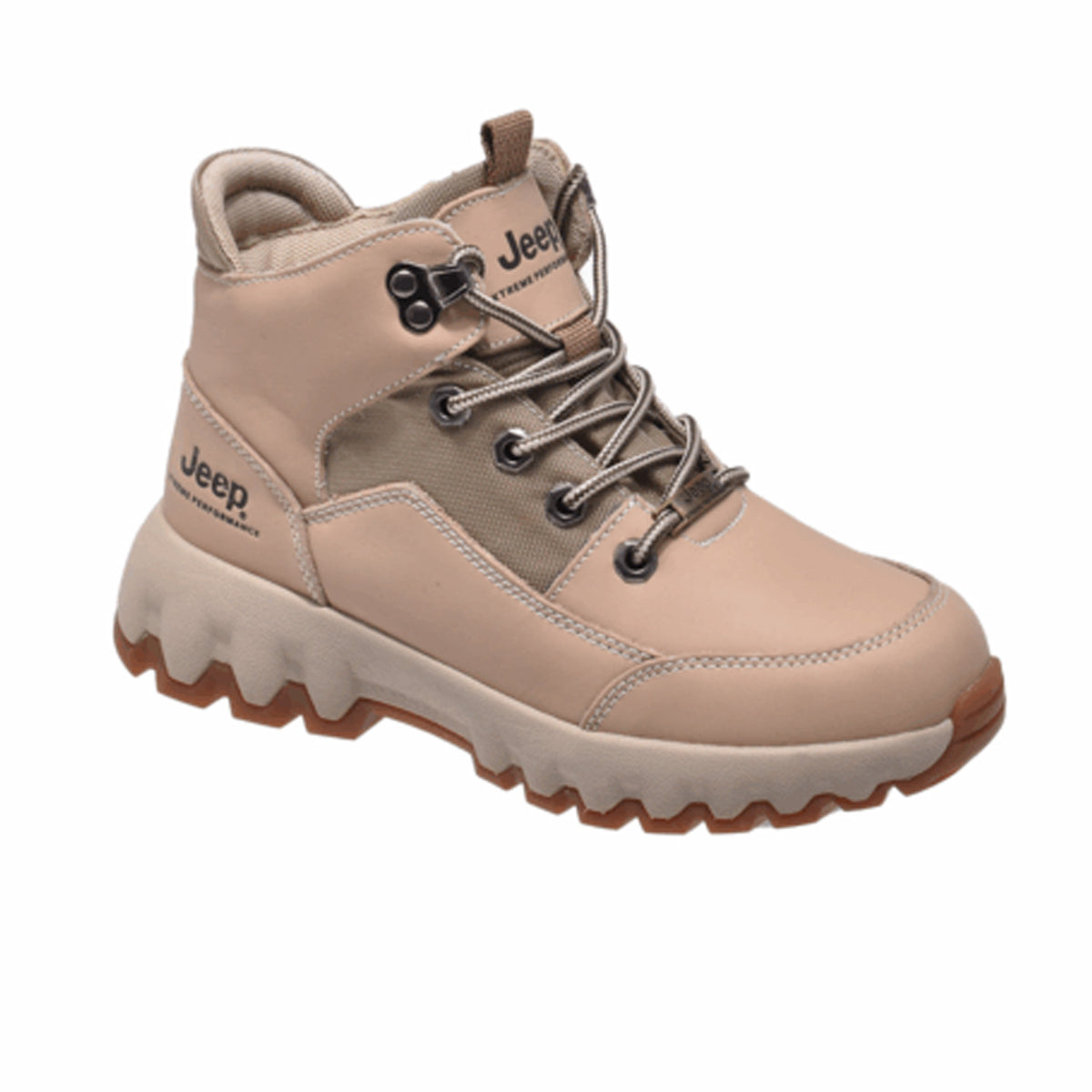 Jeep Ankle Lace Casual Combat Boot-P241291101-Beige