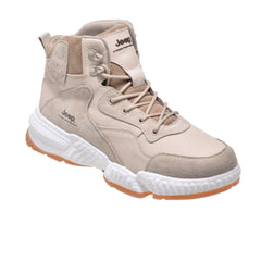 Jeep Ankle Lace up Combat Chunky Suede Boot-J031591213-Beige