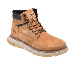 Jeep Ankle Lace up Padded Soft Leather Boot-P341291133-Camel