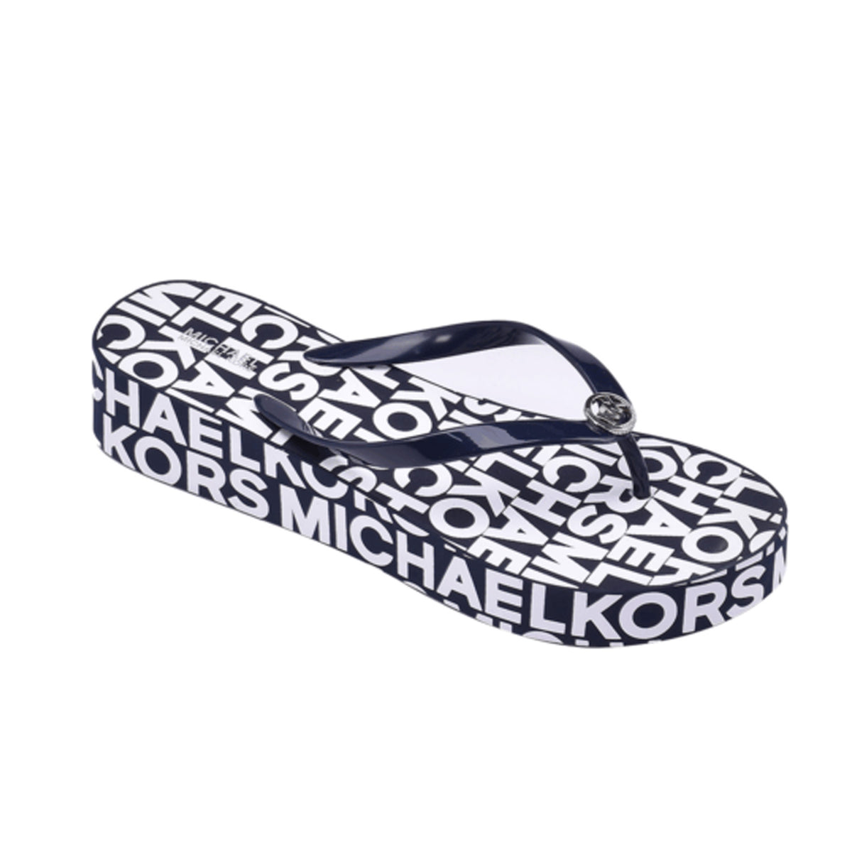 Michael Kors Lilo Wedge Flip Flop Women Navy