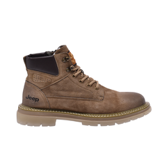 Jeep Ankle Lace up Padded Soft Leather Boot-P224M08053-khaki