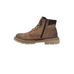 Jeep Ankle Lace up Padded Soft Leather Boot-P224M08053-khaki