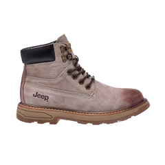 Jeep Ankle Lace Padded Soft Leather Boot-P693078K-Beige