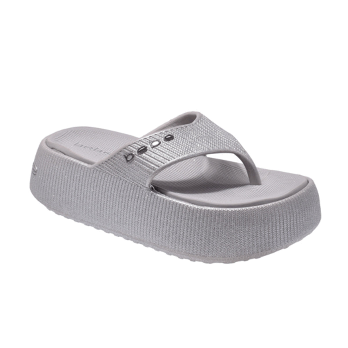 bebe Puffi Women Flip Flop-23333-Silver Glitter