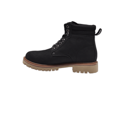 Jeep Ankle Lace up Padded Soft Leather Boot-P03232630K-Black