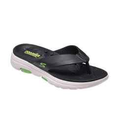 Skechers Foamies Go Walk Flip Flop 243024-Black White Green OK