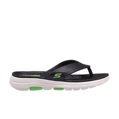 Skechers Foamies Go Walk Flip Flop 243024-Black White Green OK