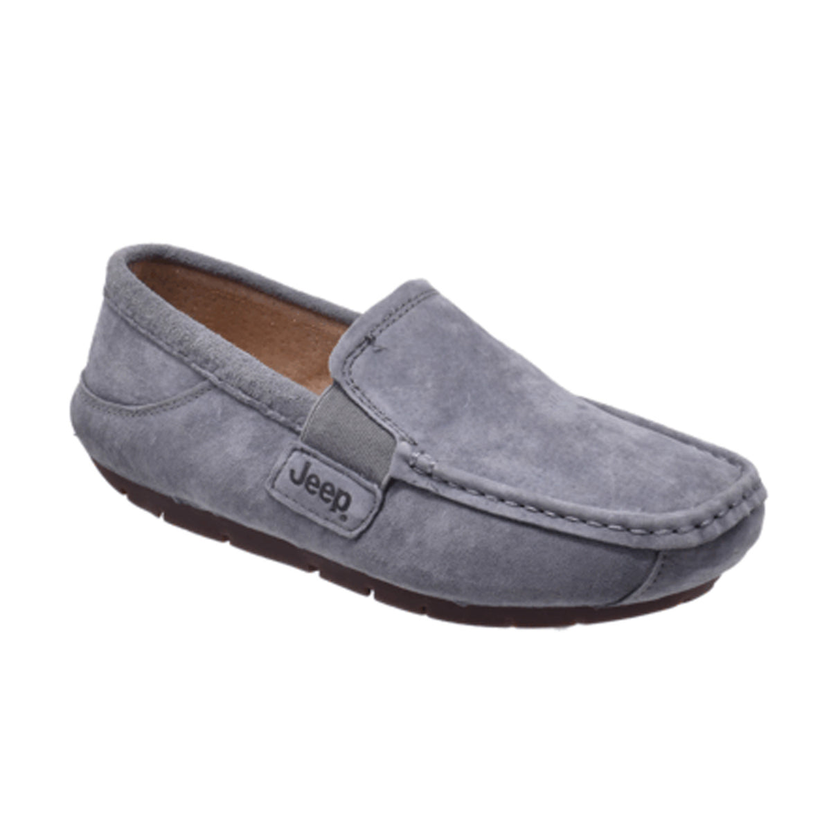 Jeep Slip on Suede Loafer-P10301020K-Gray