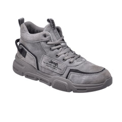 Jeep Mid Top Lace Chunky Suede Boot-B03180010B-Gray