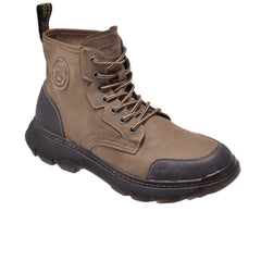 Jeep Ankle Lace Cap Toe Soft Leather Boot-P214M06083-Khaki