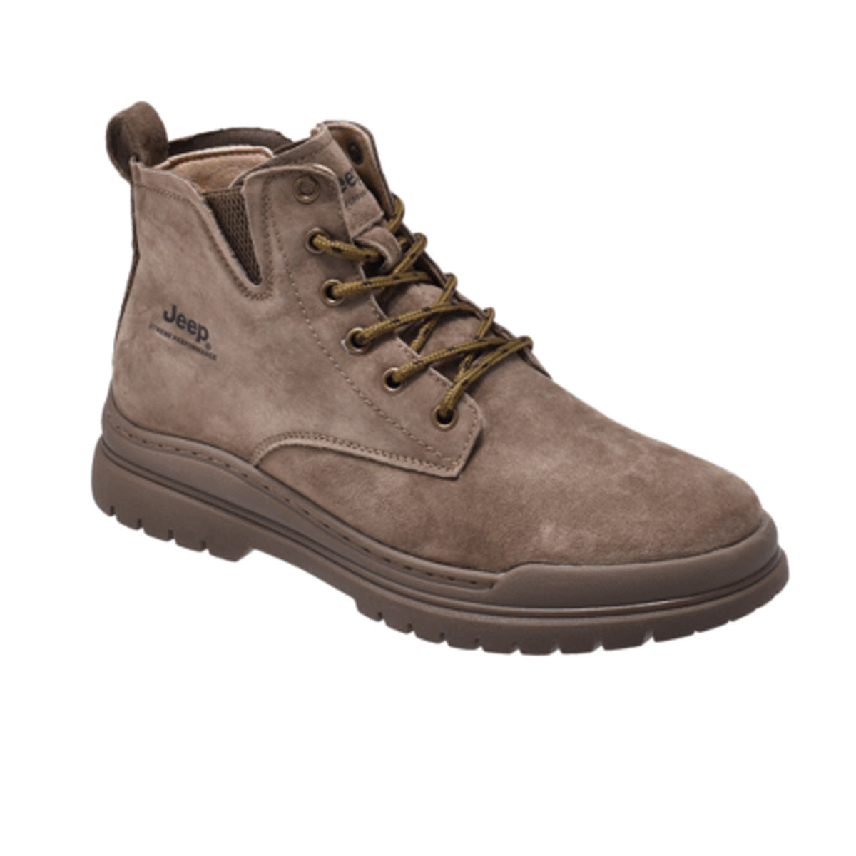 Jeep Ankle Lace Combat Suede Boot-P131091175-Olive