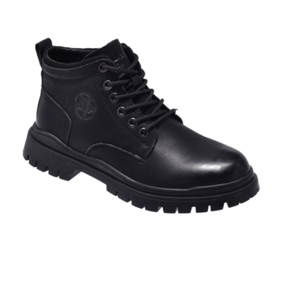 Jeep Ankle Lace Combat Leather Boot-P214M08220-Black