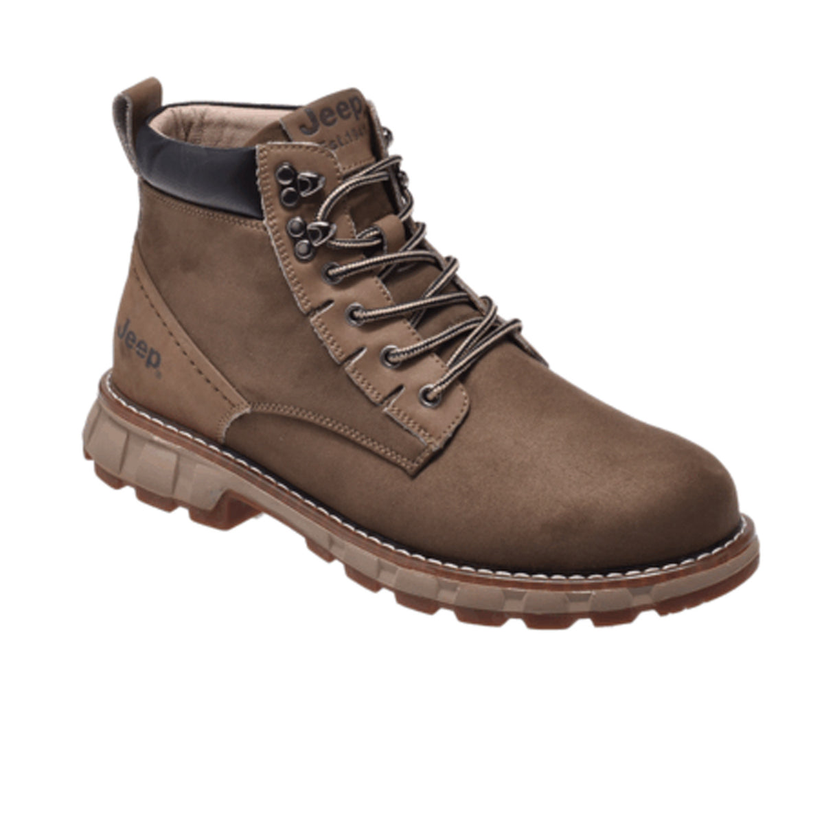 Jeep Ankle Lace Combat Padded Suede Boot-P214M08161-Olive