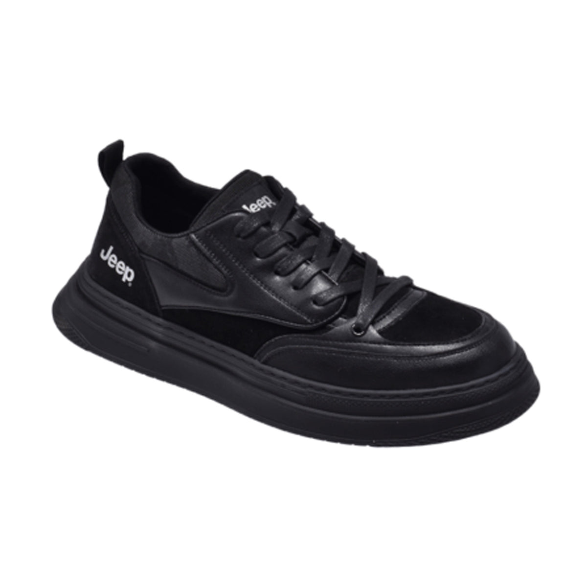 Jeep Low Cut Lace Court Sneaker-P223M07062-Black