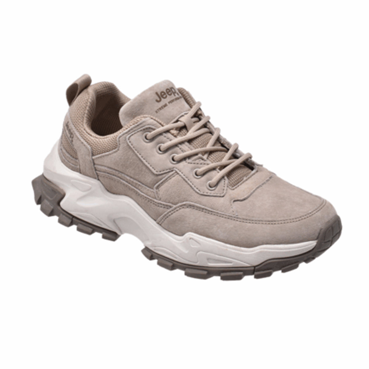 Jeep Low Cut Lace Chunky Sneaker-J041591228-Beige