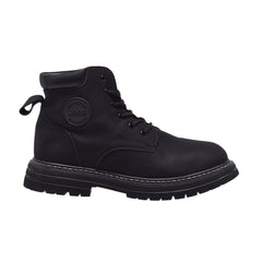 Jeep High Top Lace Classic Soft Leather Boot-P214M08089-Black