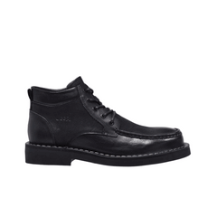 Jeep Ankle Lace Moc Toe Leather Boot-B213M10059-Black