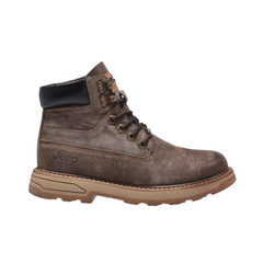 Jeep Ankle Lace up Padded Soft Leather Boot-PE224WAS546-Khaki