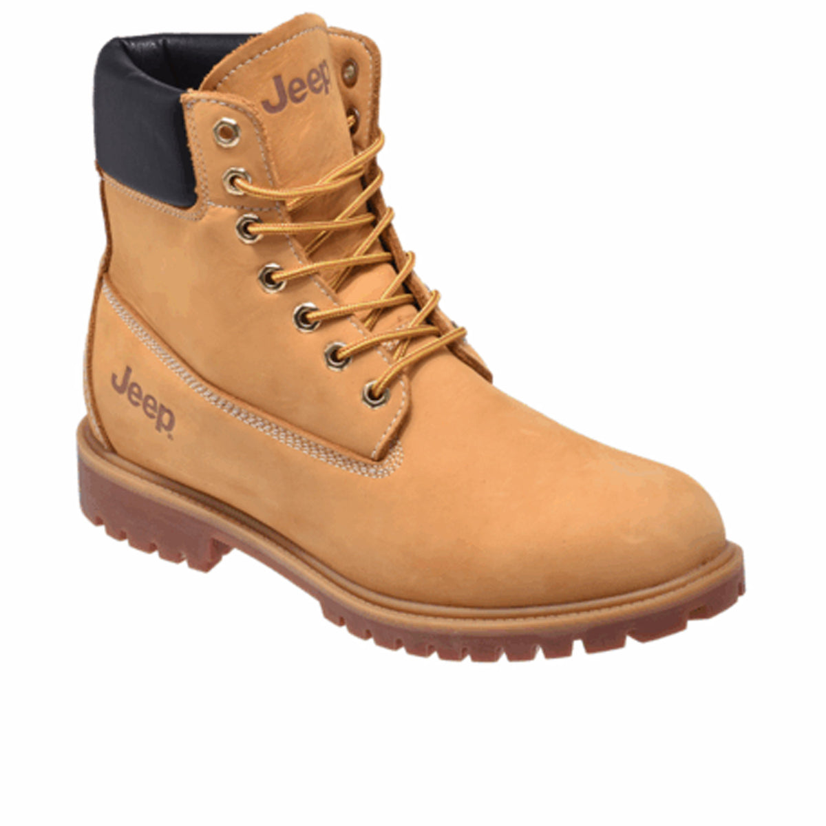 Jeep Ankle Lace up Padded Soft Leather Boot-B223M01253-Camel