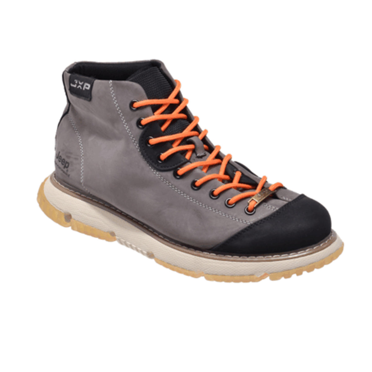 Jeep Mid Top Lace Casual Cap Toe Boot-P341291187-Gray